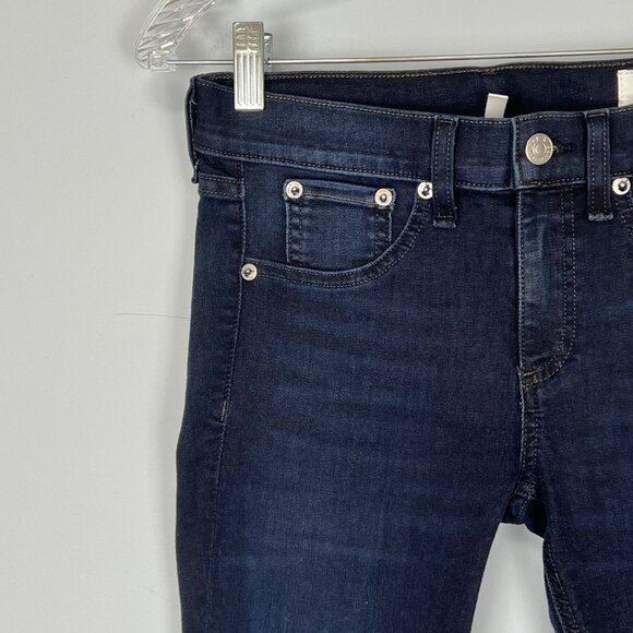 Rag & Bone Womens Capri Skinny Jeans Lynnwood Dark Blue Wash Ankle size 27 - Picture 4 of 13